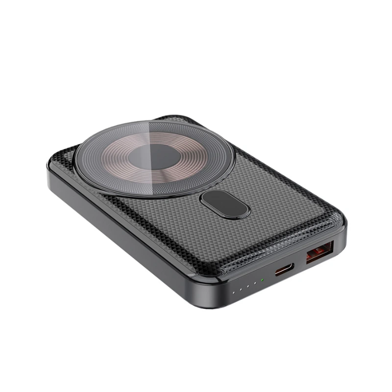 Портативний зарядний пристрій (Повербанк) Aspor A326 Magnetic Wireless 10000mAh (USB/Type-C/22.5W)- чорний
