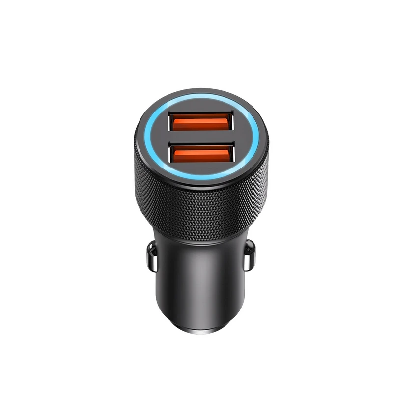 Автомобільний зарядний пристрій Aspor A905 (2USB/3A/36W) + USB кабель Type-C- графіт