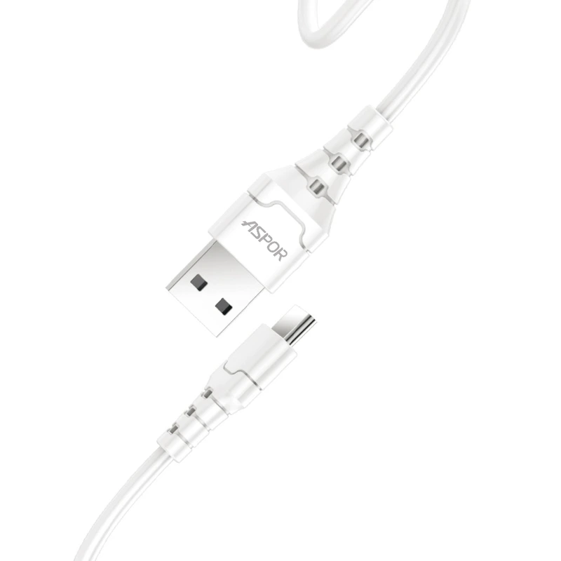 Кабель Aspor A102 USB – Type-C Fast Charge 3A/1м- білий