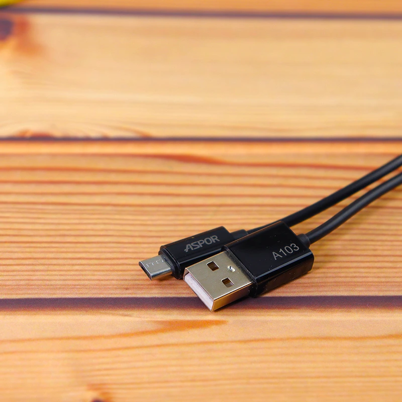 Кабель Aspor A103 Eco USB – Micro 2.1A/1.2м- чорний