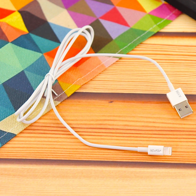 Кабель Aspor A106 Eco USB – Lightning 2.1A/1.2м- білий