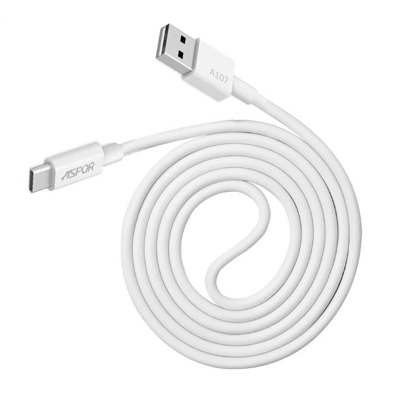 Кабель Aspor A107 Eco USB – Type-C 2.1A/1.2м- білий
