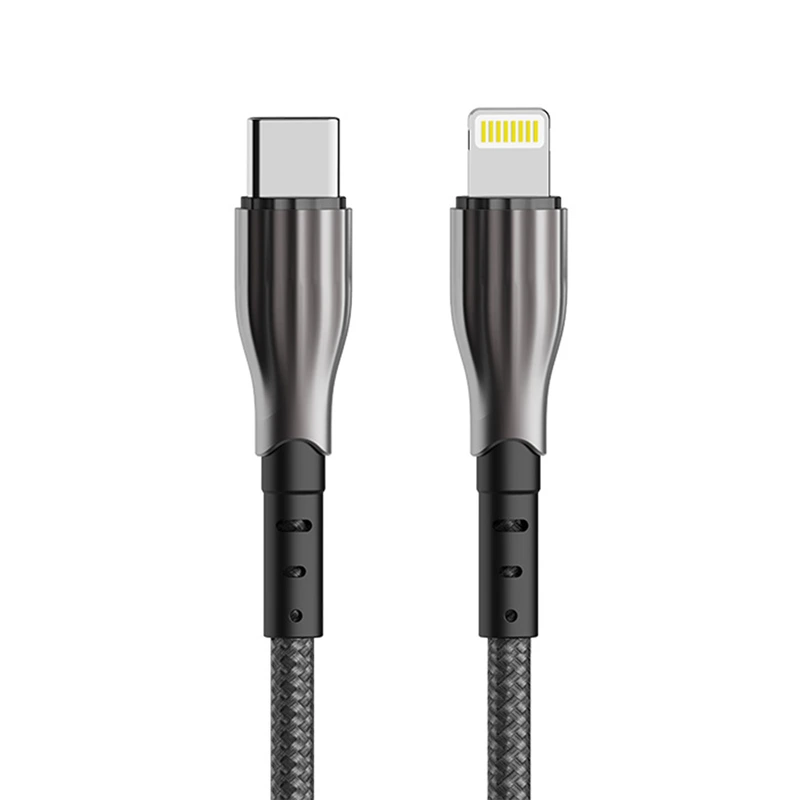 Кабель Aspor A110 Quick Charge Type-C – Lightning 3A/20W/1м- чорний