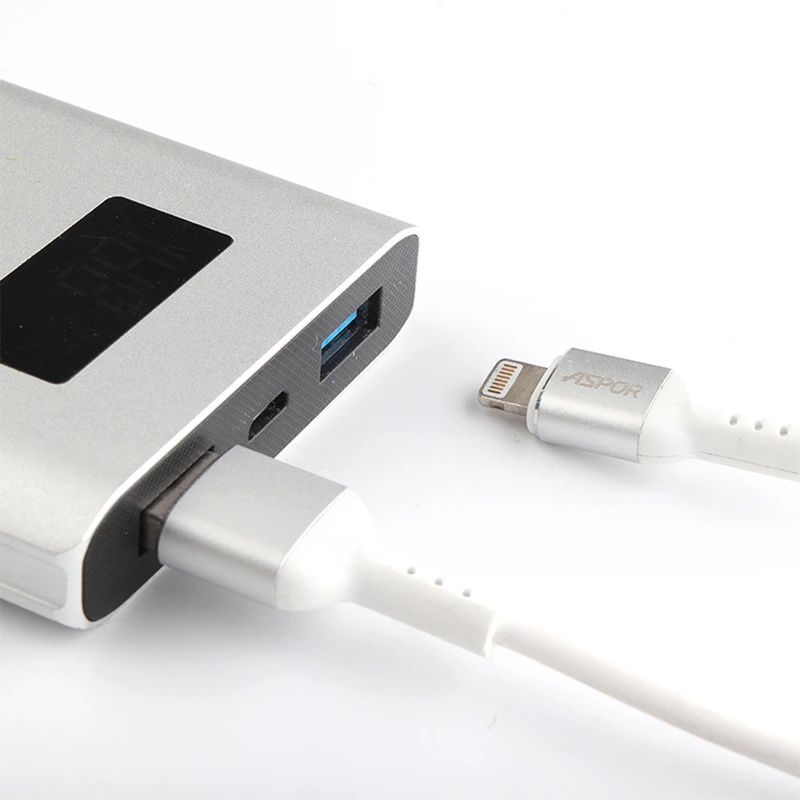 Кабель Aspor A122 USB – Lightning (2.1A/1.2м)- білий