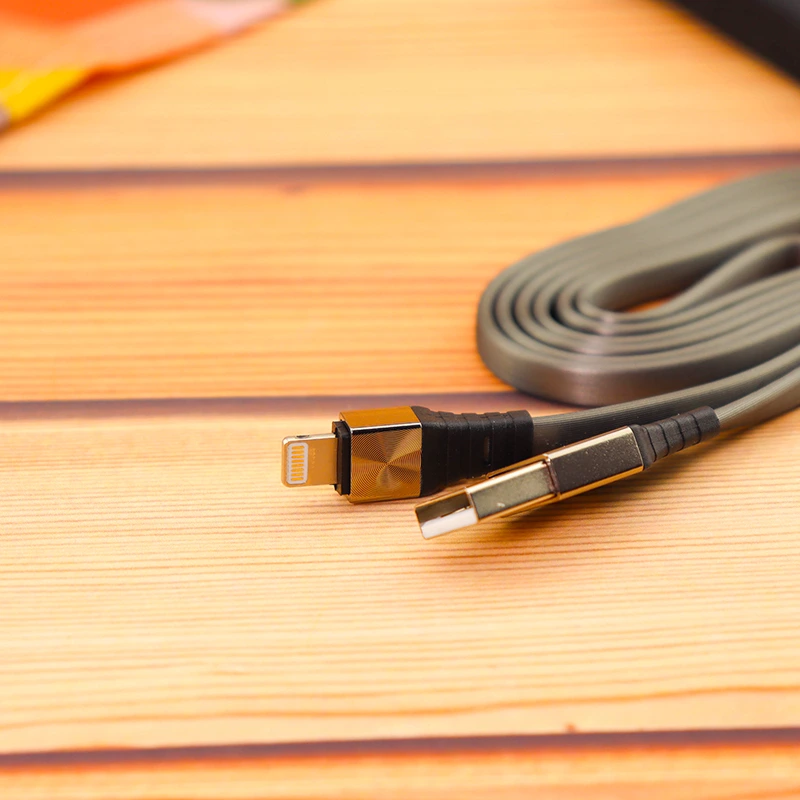 Кабель Aspor A159 Silicone USB – Lightning 2.4A/1.2м- графітовий