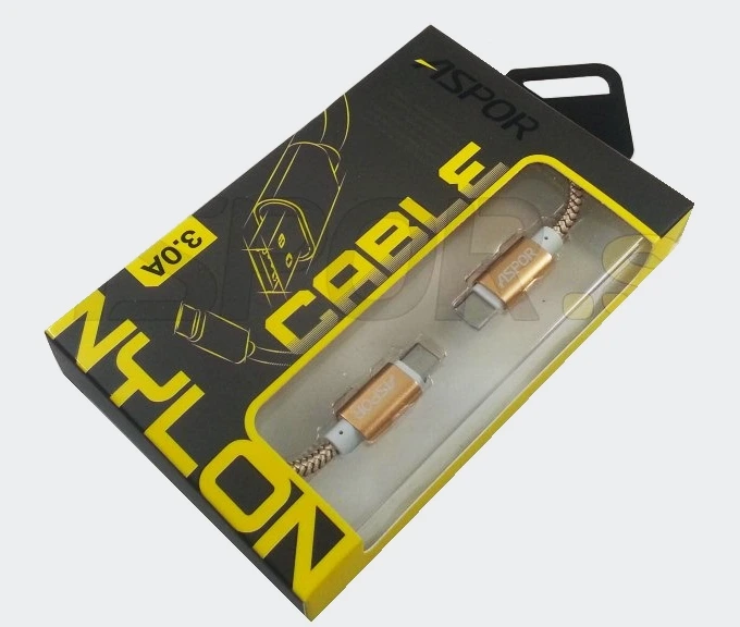 Кабель Aspor A166 Type-C – Type-C (2.4A/1.2м)- синій