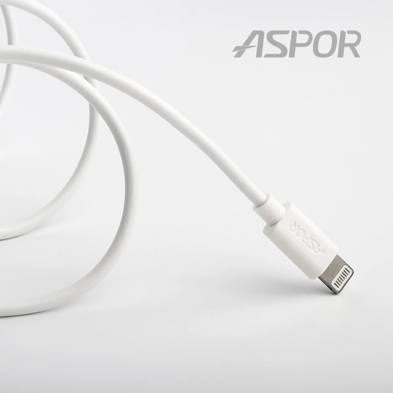 Кабель Aspor A172 USB – Lightning (2.1A/1.2м)- білий