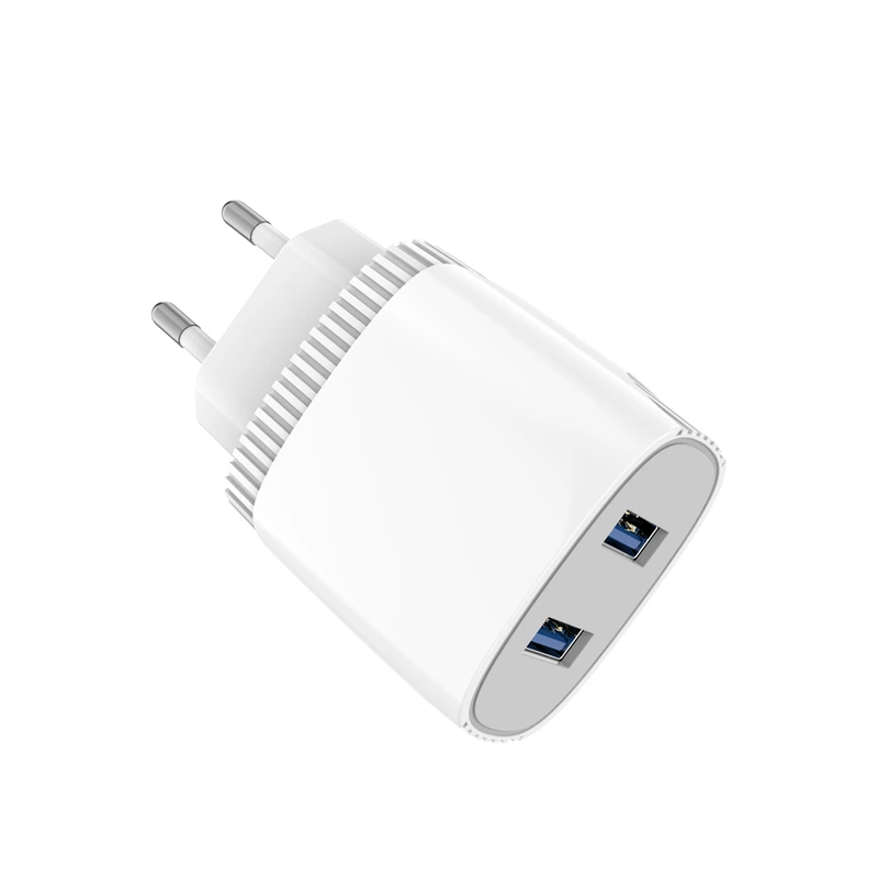 Мережевий зарядний пристрій Aspor A811 (2USB/2.4A) + кабель USB – Lightning- білий