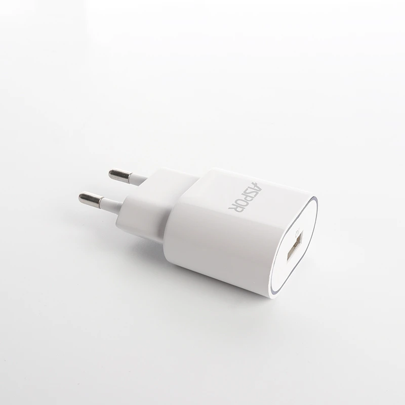 Мережевий зарядний пристрій Aspor A818 Plus 2.4A iQ + USB кабель Type-C- білий