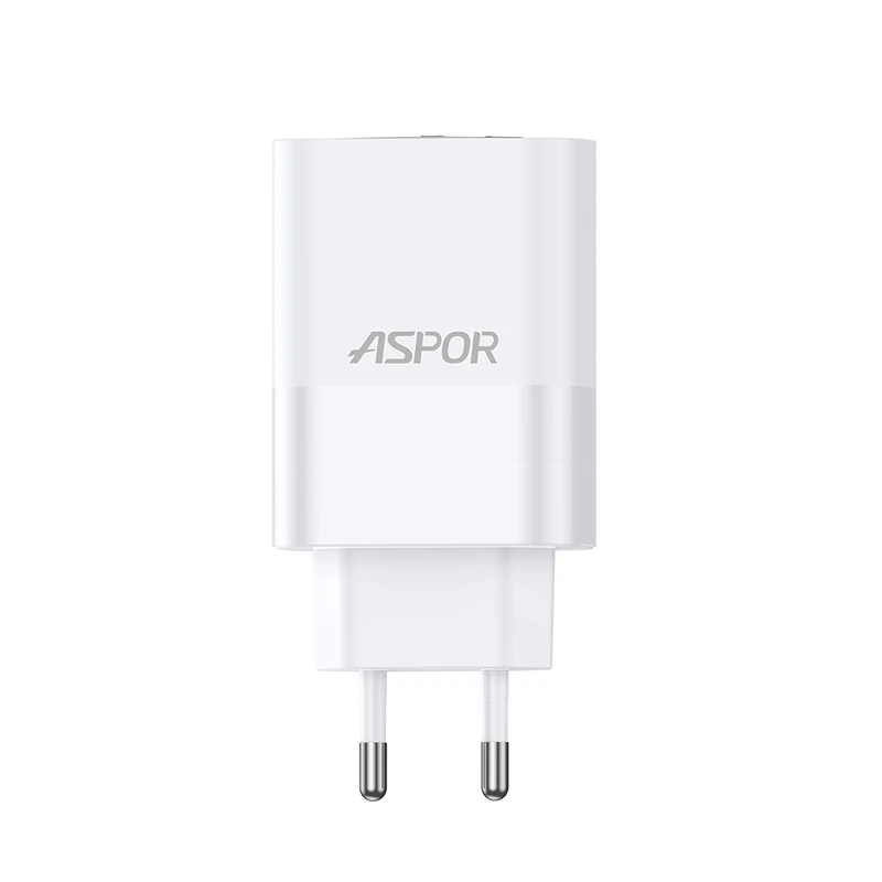 Мережевий зарядний пристрій Aspor A851 Universal Travel Charge (USB/USB-C/3A/65W)- білий