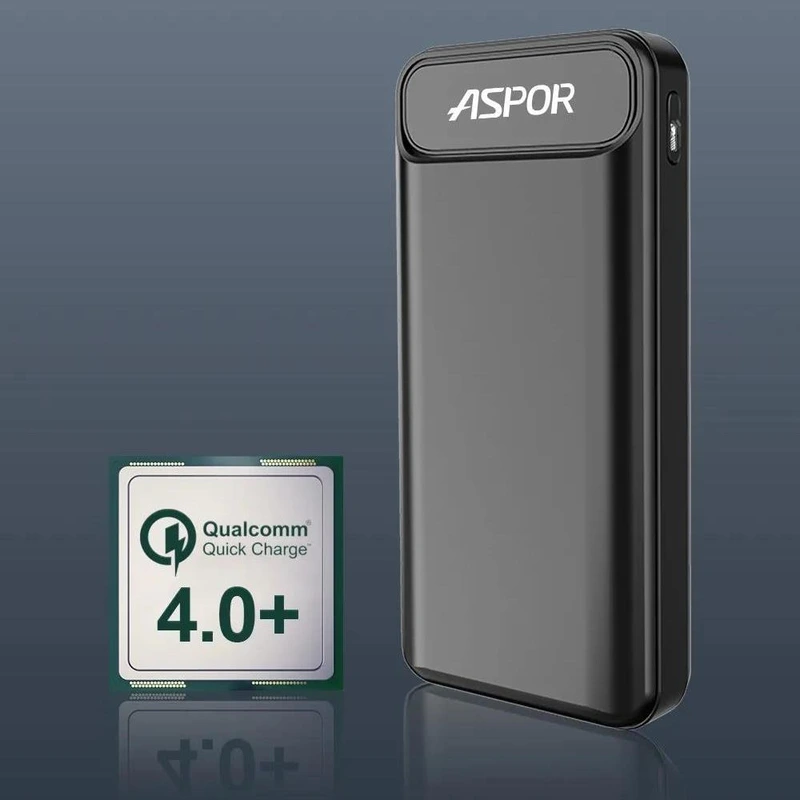 Портативний зарядний пристрій (Повербанк) Aspor A396 PD 20000 mAh- чорний