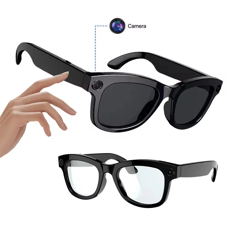 Розумні аудіо-окуляри Aspor G300 camera + (change black glass)- чорний