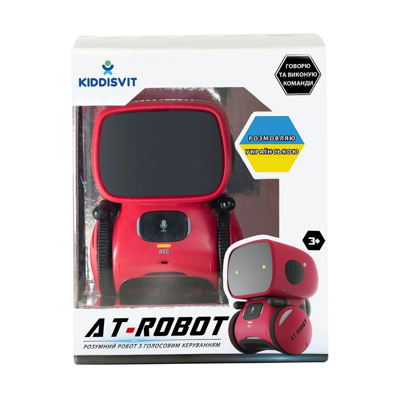Інтерактивний робот з голосовим керуванням – AT-ROBOT (червоний, озвуч.укр.)