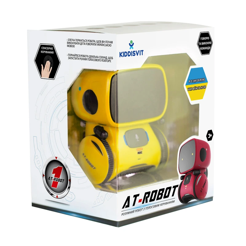 Інтерактивний робот з голосовим керуванням – AT-ROBOT (жовтий, озвуч.укр.)