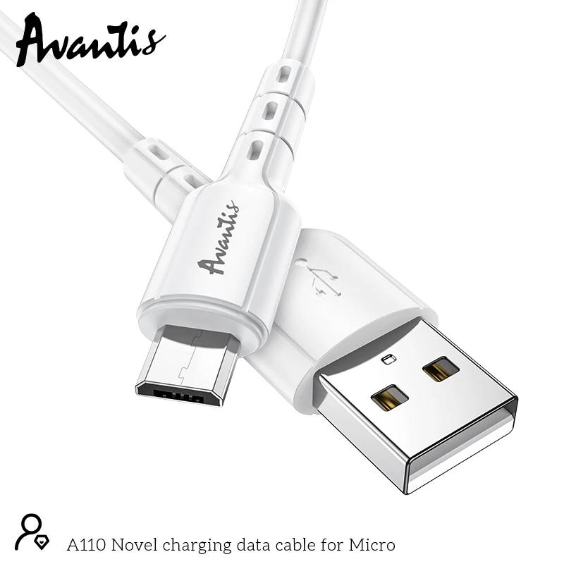 Кабель Avantis A110 Novel USB – Micro- білий