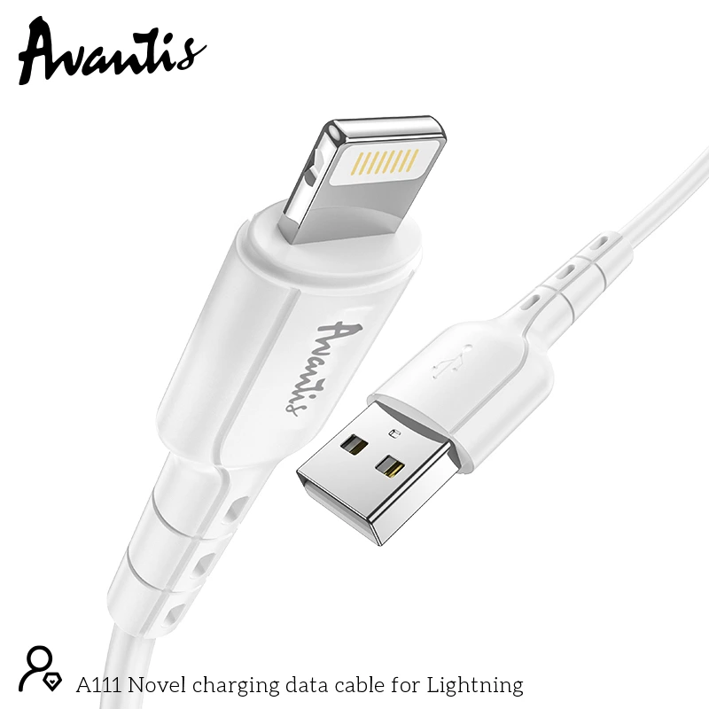 Кабель Avantis A111 Novel USB – Lightning- білий