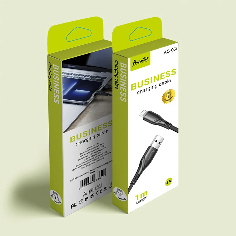 Кабель Avantis AC-06i Business USB – Lightning- чорний