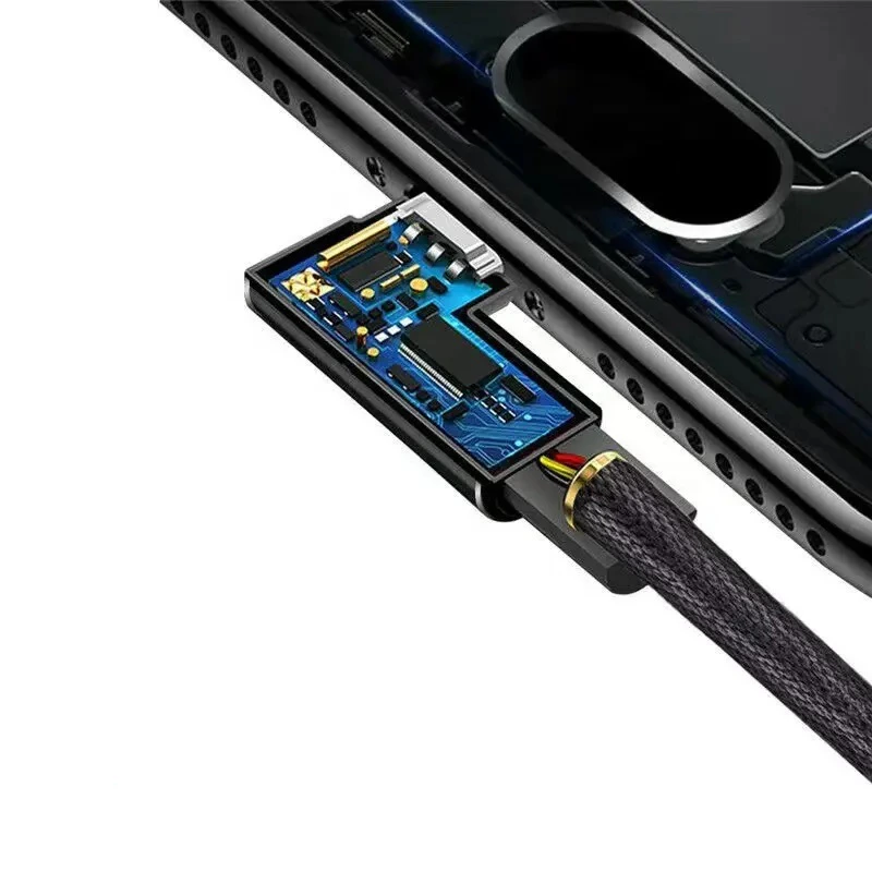 Кабель Avantis AC-47t L-Shape USB – Type-C- чорний