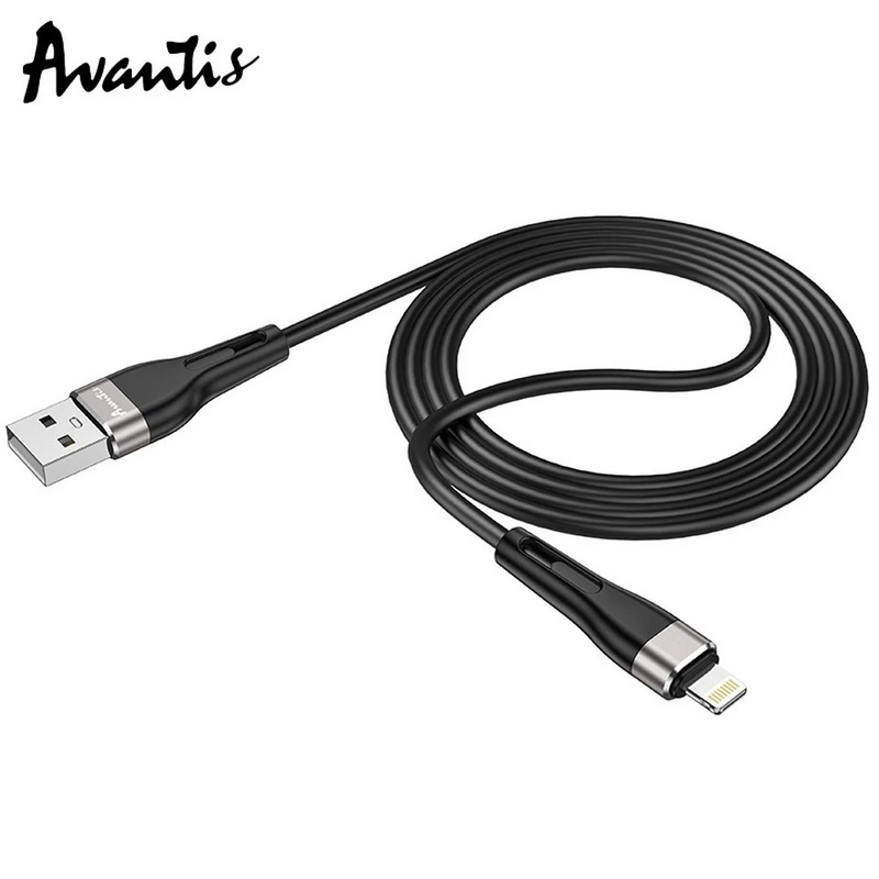Кабель Avantis AC-81i Silicone USB – Lightning- чорний