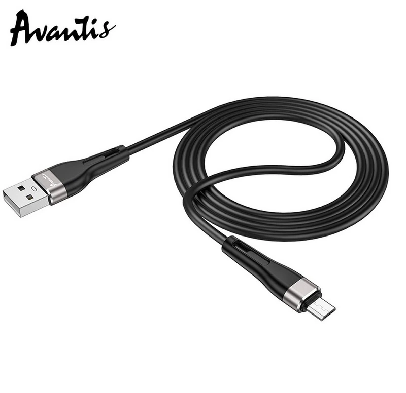 Кабель Avantis AC-81m Silicone USB – Micro- чорний