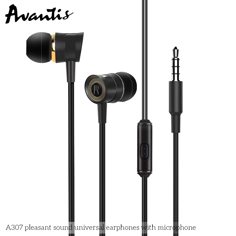 Навушники з мікрофоном Avantis A307- чорний