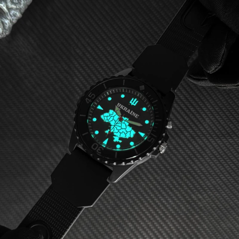 Годинник наручний Awarder 031 Ukraine All Black тактичний з водозахистом 5 ATM — фото 6