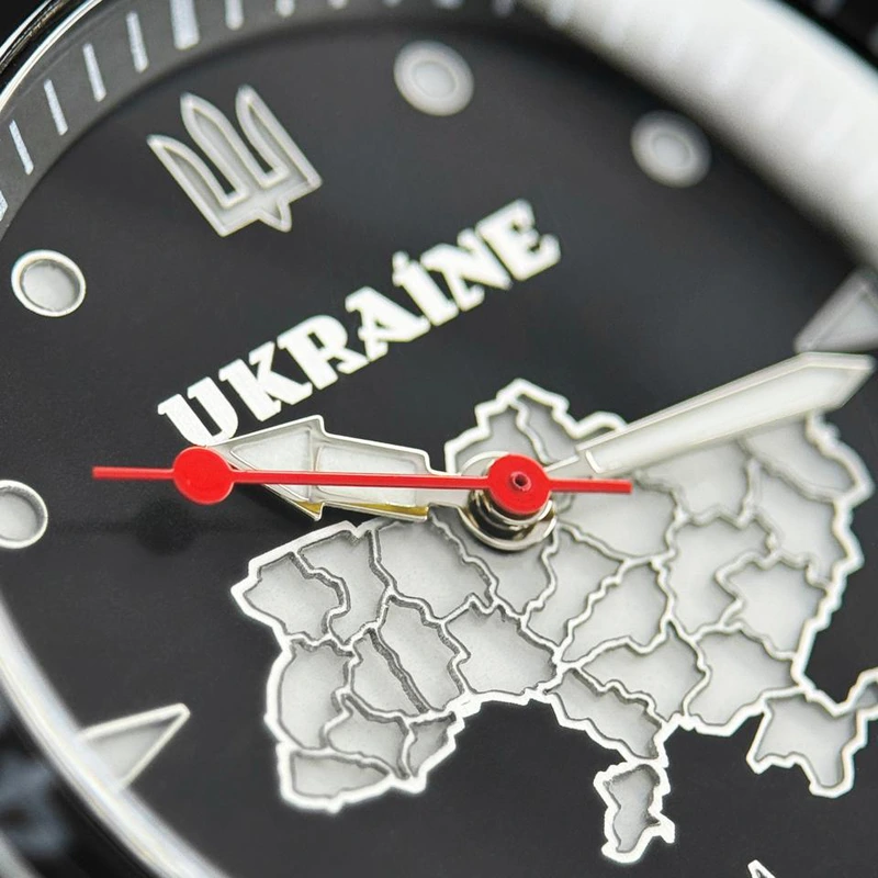 Годинник наручний Awarder 031 Ukraine All Black тактичний з водозахистом 5 ATM — фото 9