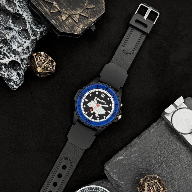 Годинник наручний Awarder 031 Ukraine Black-Blue