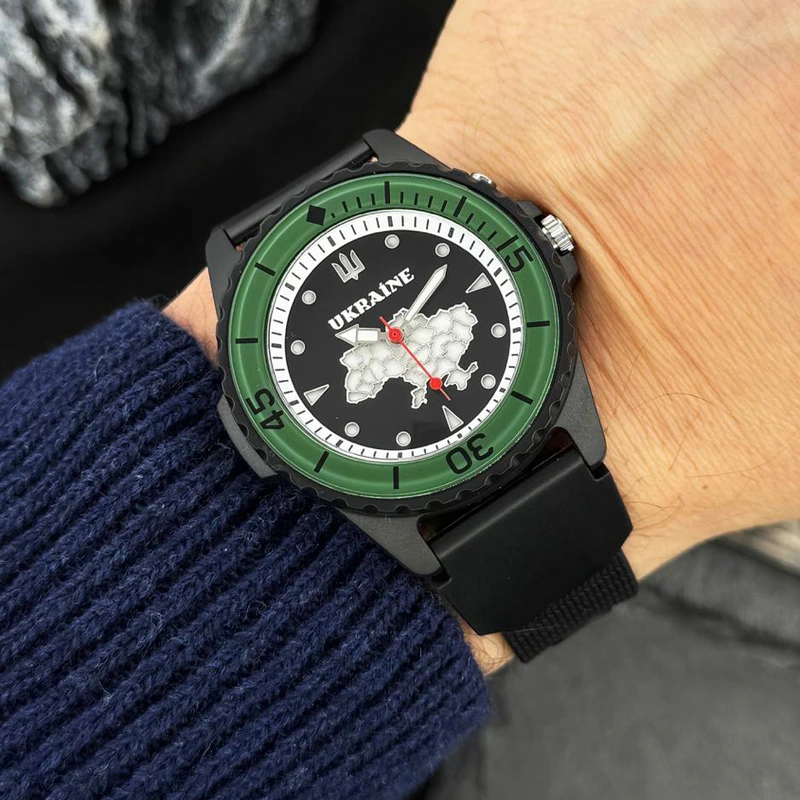 Годинник наручний Awarder 031 Ukraine Black-Green