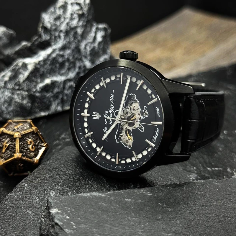 Годинник наручний Awarder 043-1 Де би не був All Black Leather Miyota