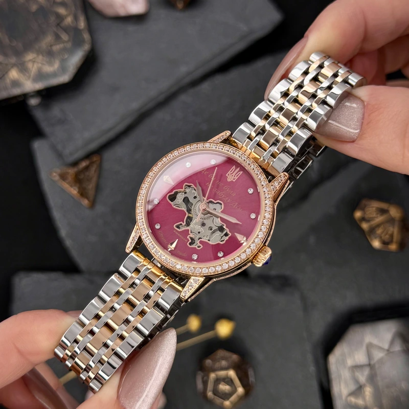 Годинник наручний Awarder 049 Silver-Gold-Pink