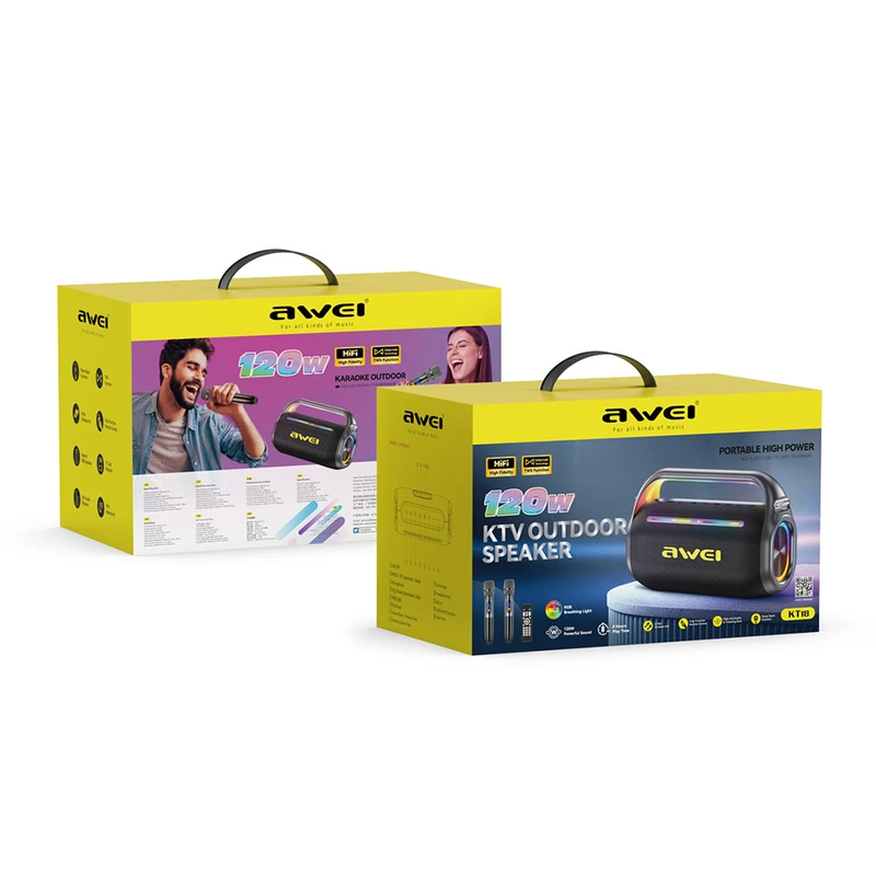 Bluetooth колонка Awei KT18 (120W)- чорний