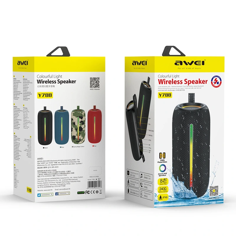 Bluetooth колонка Awei Y788 (20W)- чорний