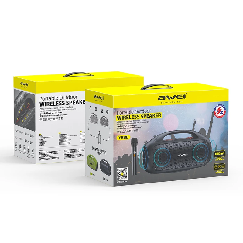 Bluetooth колонка Awei Y886 (80W)- чорний