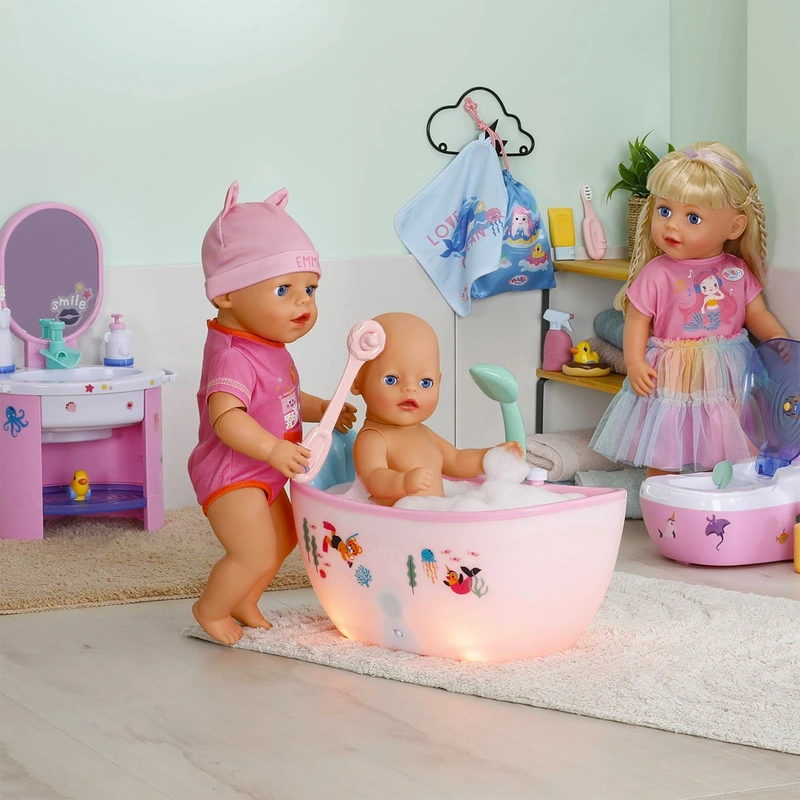 Автоматична ванночка для ляльки BABY BORN серії "Click and Play" – КАЗКОВЕ КУПАННЯ (світло, звук)