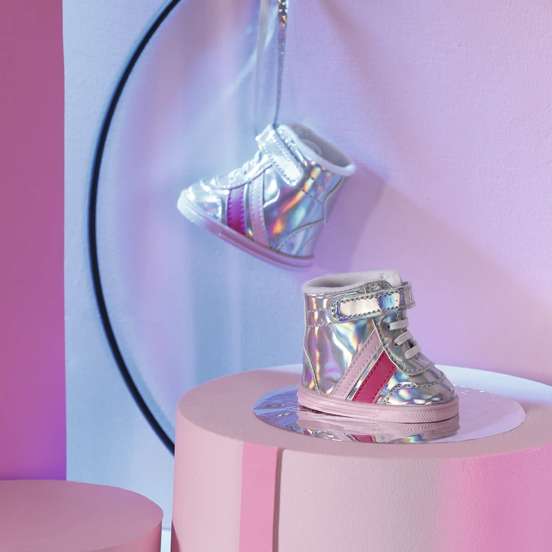 Взуття для ляльки BABY BORN - CРІБЛЯСТІ КРОСІВКИ