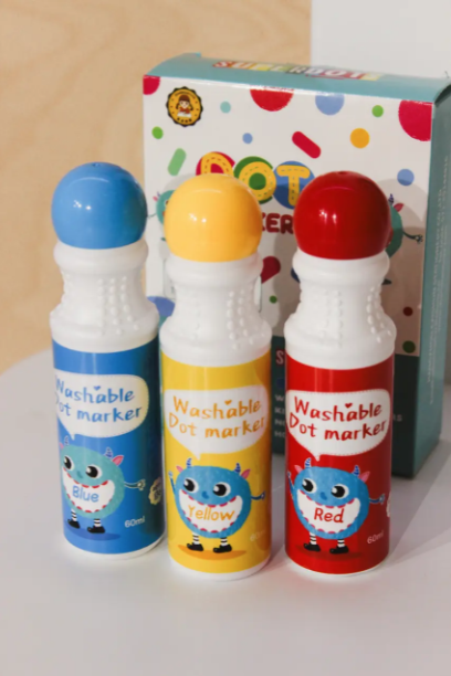 Дитячі крапкові маркери 35506, 3 кольори по 60 мл