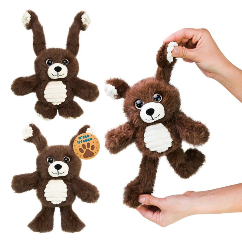 Дитяча м'яка іграшка-потягушка "Ведмедик" MJ2406 розмір 30 см