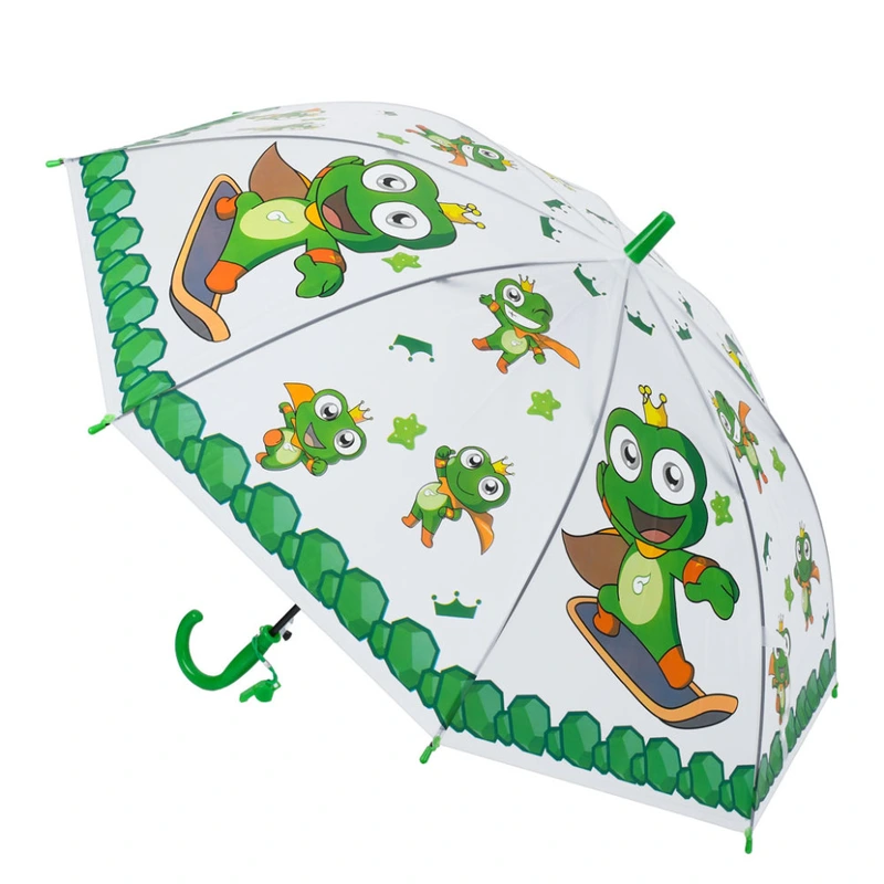 Дитяча парасолька "Жаба" MK 5793(Green) довжина 65,5 см, тростина 60 см, діаметр 84 см