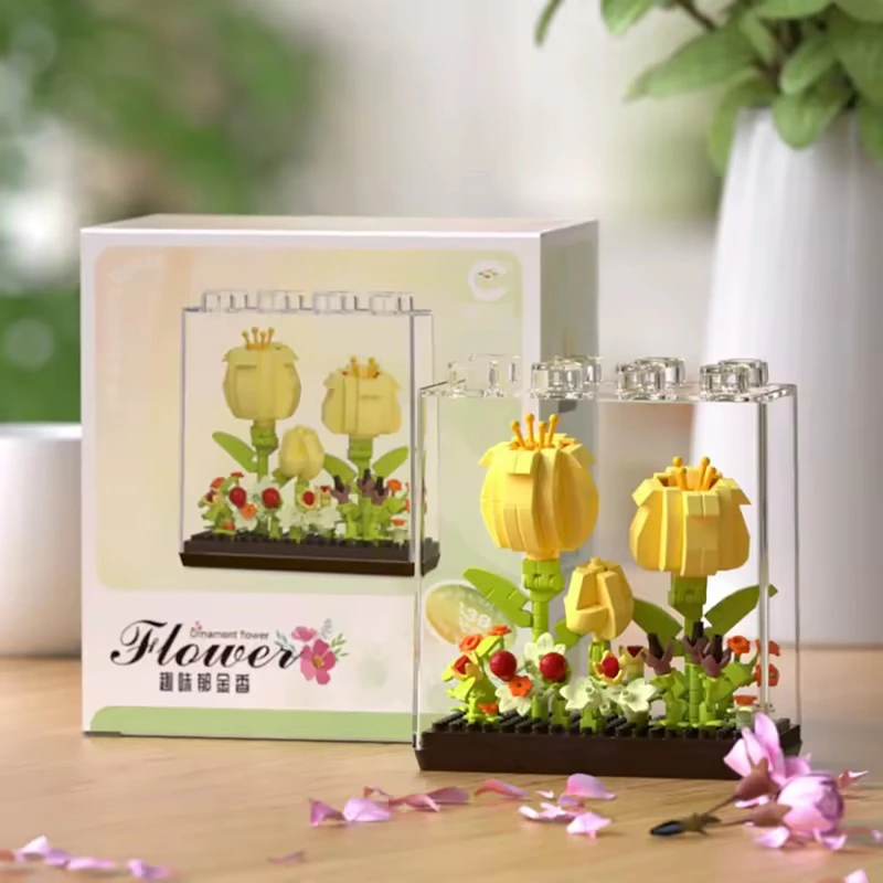 Дитячий Конструктор Ornament Flower 7375 у колбі, 338 деталей