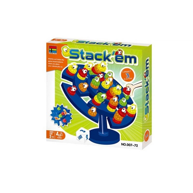 Настільна гра "Stackem" 007-72 фішки трьох кольорів