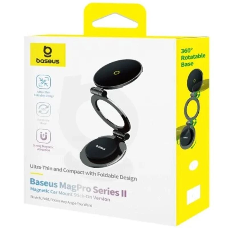 Автотримач для телефона Baseus MagPro Series II Magnetic Car Mount Stick-on Version Cosmic Black