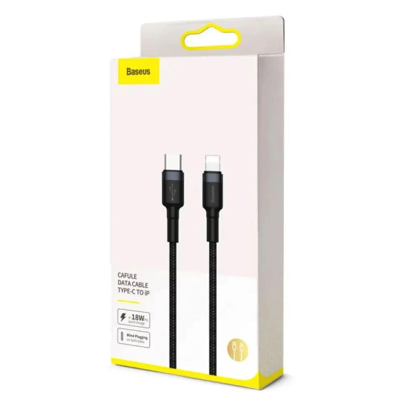 Кабель Baseus Cafule Cable Type-C to iP PD 20W 1m Red+Black