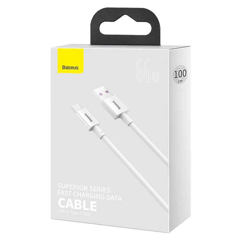Кабель Baseus Superior Series USB to Type-C 66W 1m White