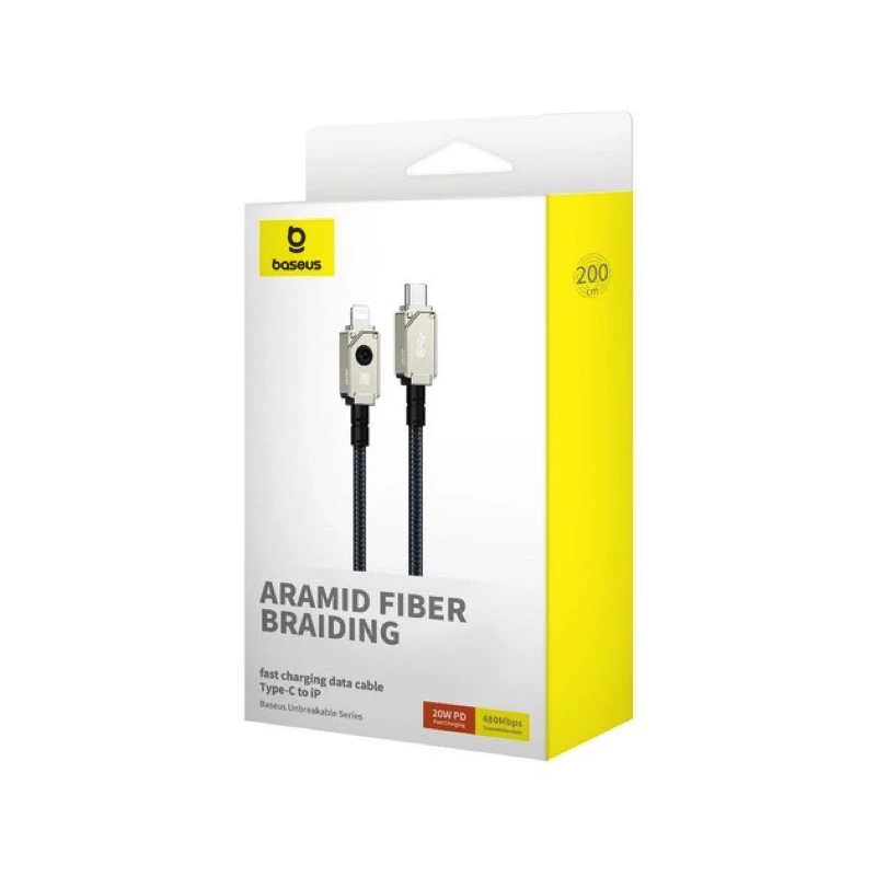 Кабель Baseus Unbreakable Series Fast Charging Data Cable Type-C to iP 20W 2m Stellar White