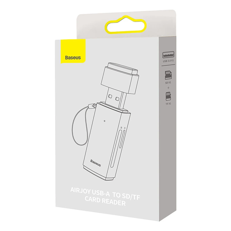 Кардрідер Baseus Lite Series USB-A  to SD/TF Card Reader  Grey