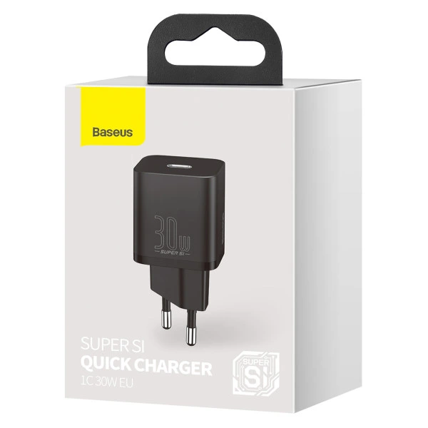 Мережевий зарядний пристрій Baseus Super Si quick charger IC 30W EU Black