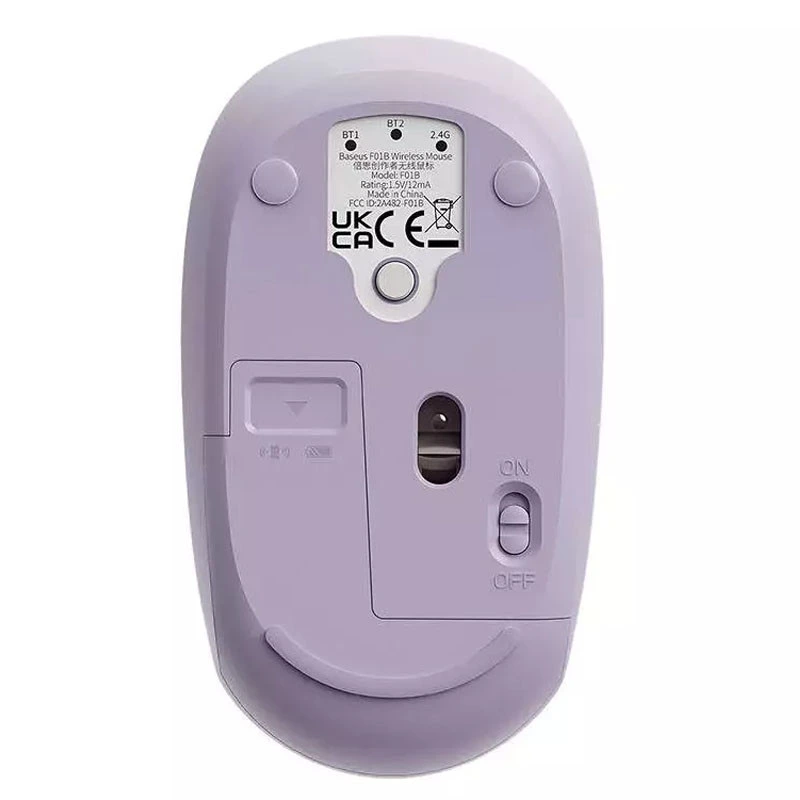Миша бездротова Baseus F01B Tri-Mode Bluetooth + 2.4G (B01055503833) Purple