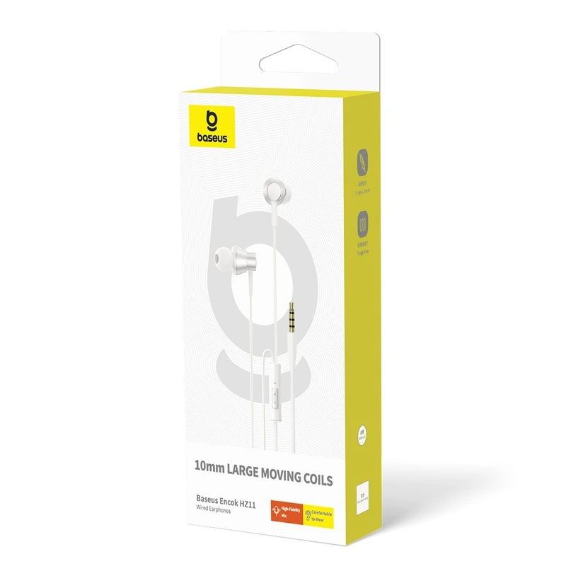 Навушники дротові Baseus Encok HZ11 (3.5mm)  Moon White