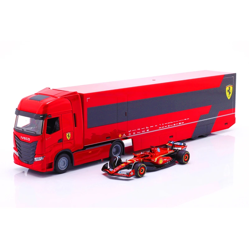 Ігровий набір - ВАНТАЖІВКА-ТЯГАЧ IVECO S-WAY ТА БОЛІД SF-24 (1:43)